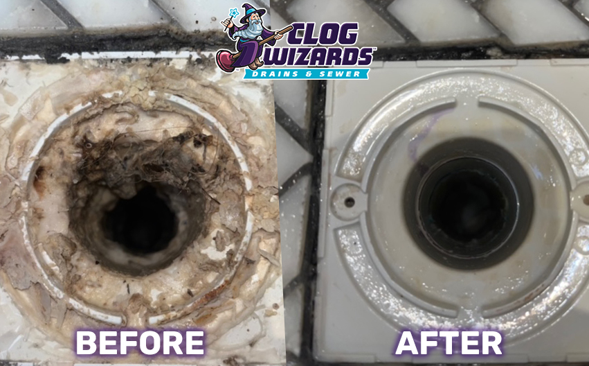 Drain Cleaning Before and After